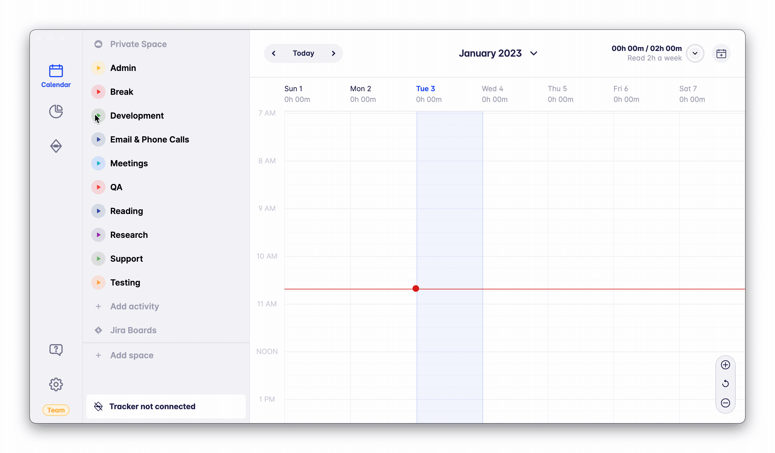 export time tracking activities