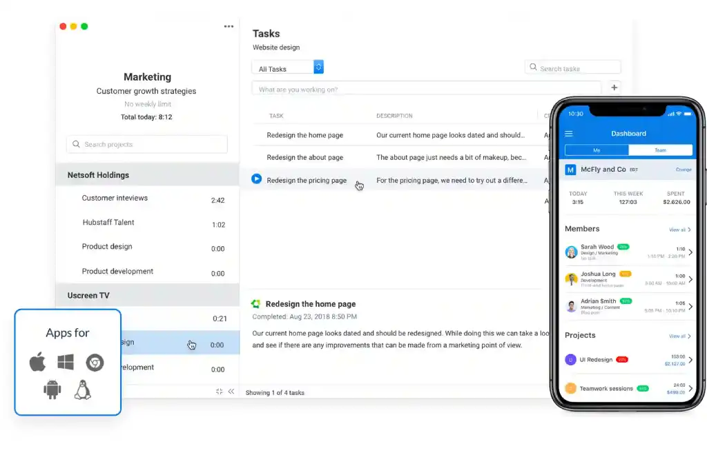 hubstaff time keeping app for iphone