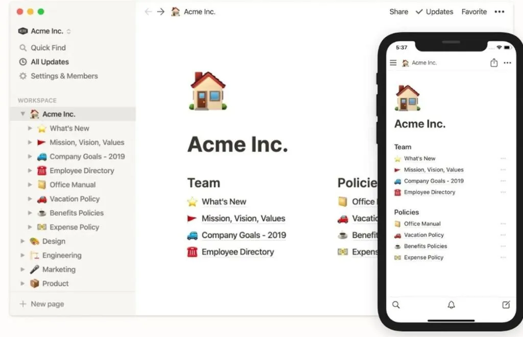 basic digital planner use Notion