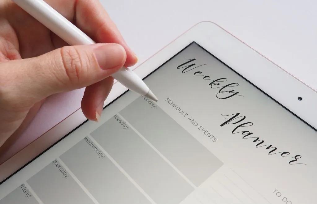 types of planners weekly planner digital version